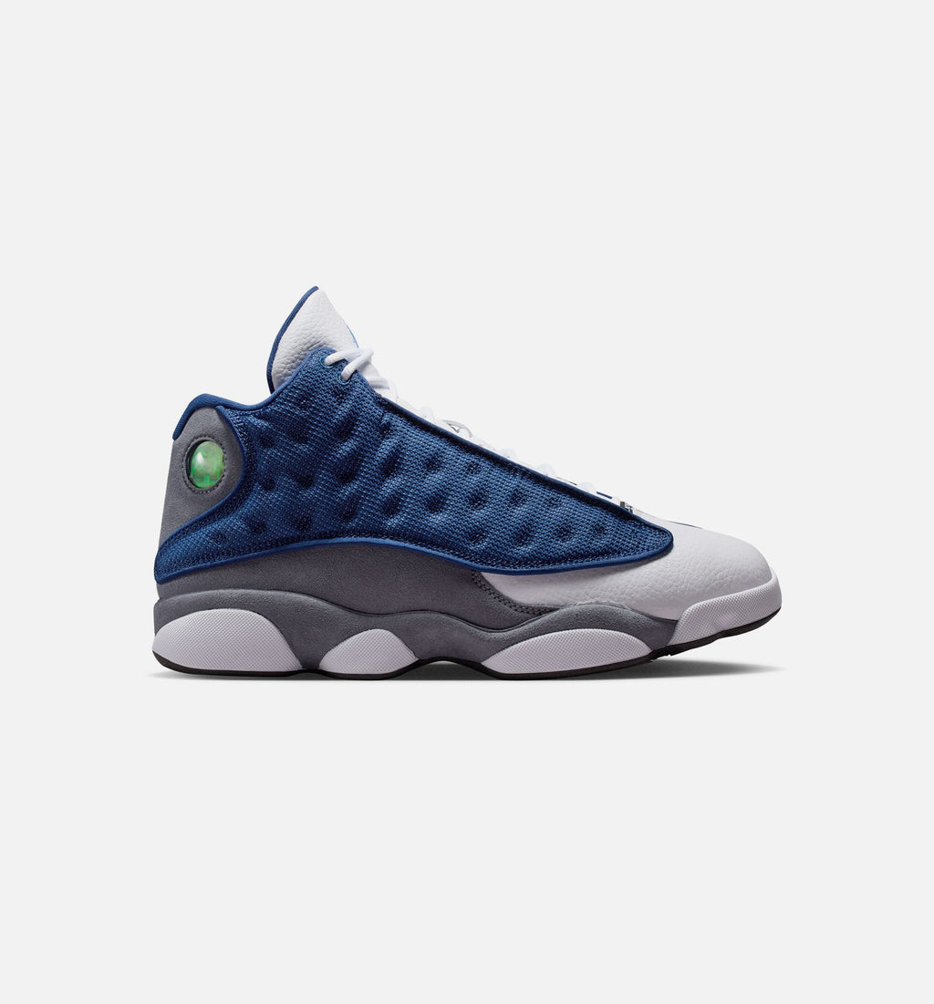 Air Jordan 13 Retro Navy and Flint Grey Men's Sneakers - University Blue/White