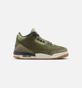 Air Jordan 3 Retro Grade School Sneakers - Medium Olive/Sequoia/Sail