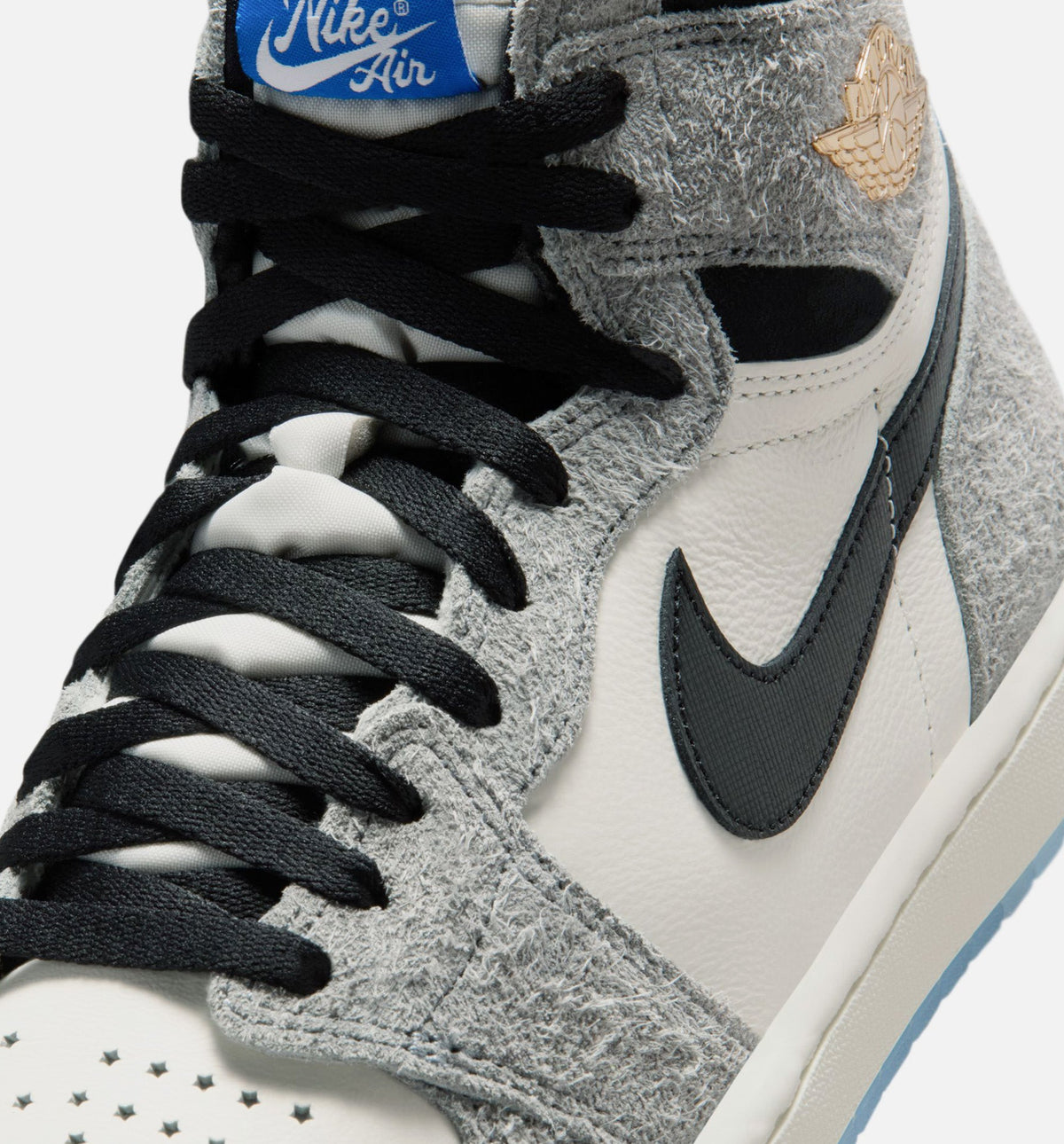 Air Jordan 1 Retro High OG Men's Sneakers - Cool Grey/Black/Game Royal