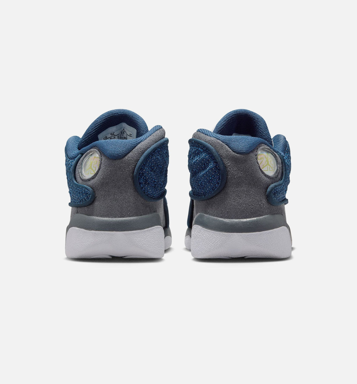 Air Jordan 13 Retro Navy and Flint Grey Infant & Toddler Sneakers - University Blue/White