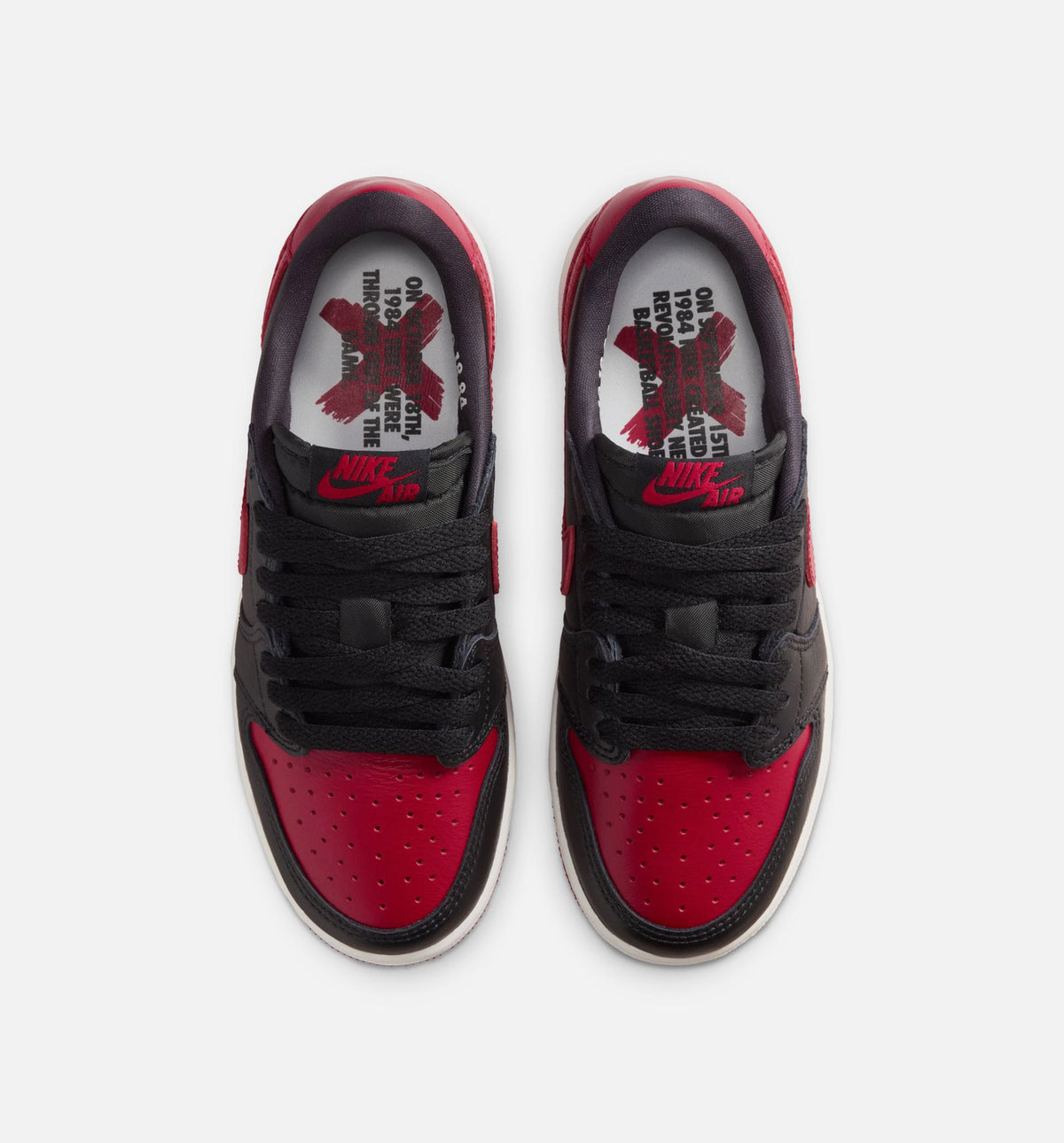 Air Jordan 1 Retro Low OG Banned Grade School Sneakers - Black/Varsity Red/Summit White