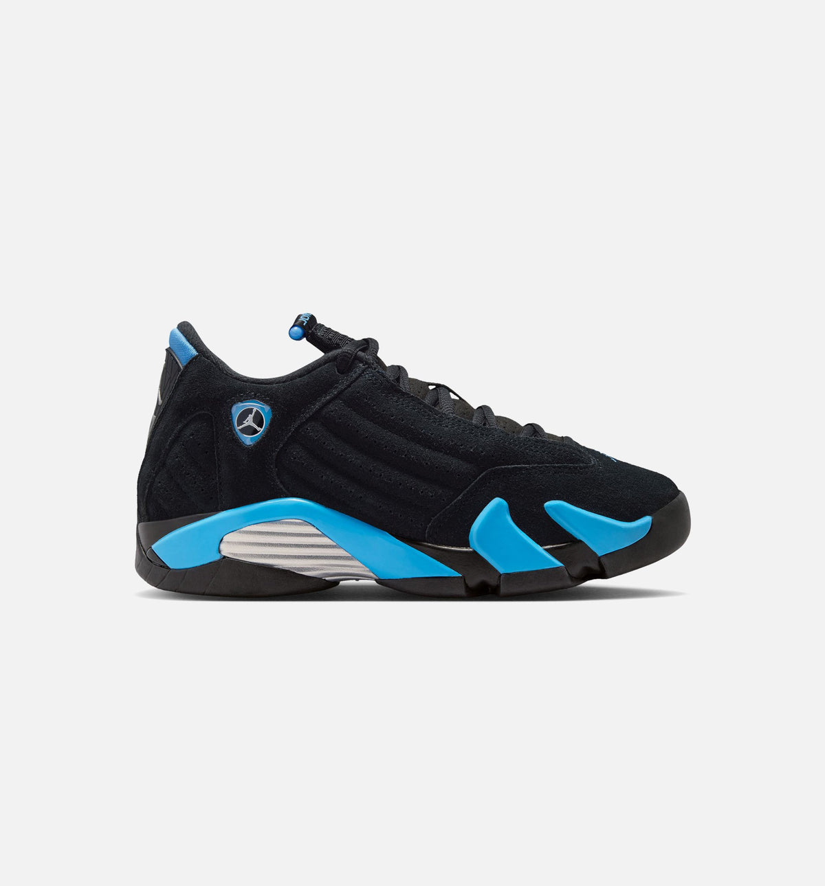 Air Jordan 14 Retro Black University Blue Grade School Sneakers - Black/White