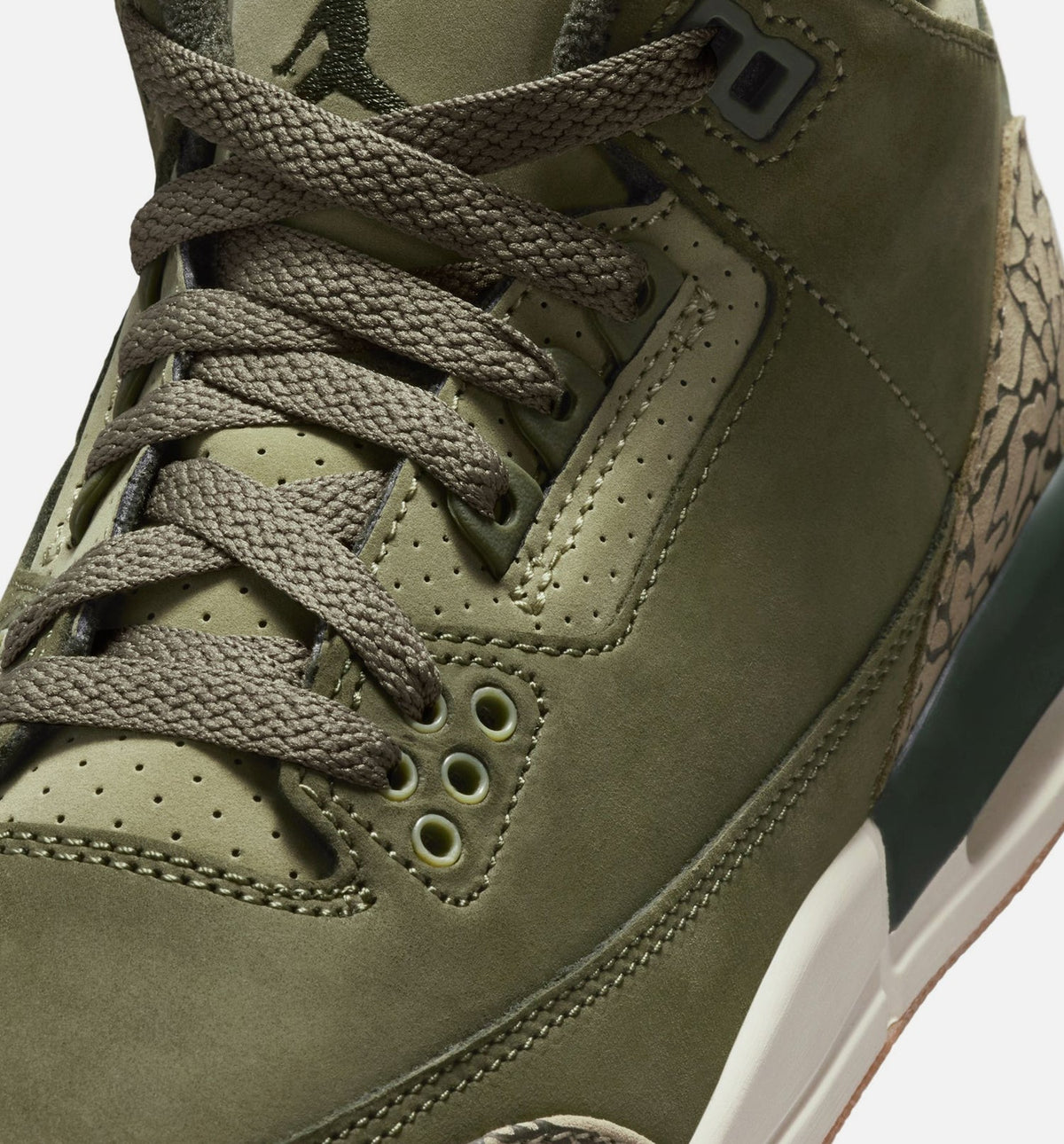 Air Jordan 3 Retro Grade School Sneakers - Medium Olive/Sequoia/Sail