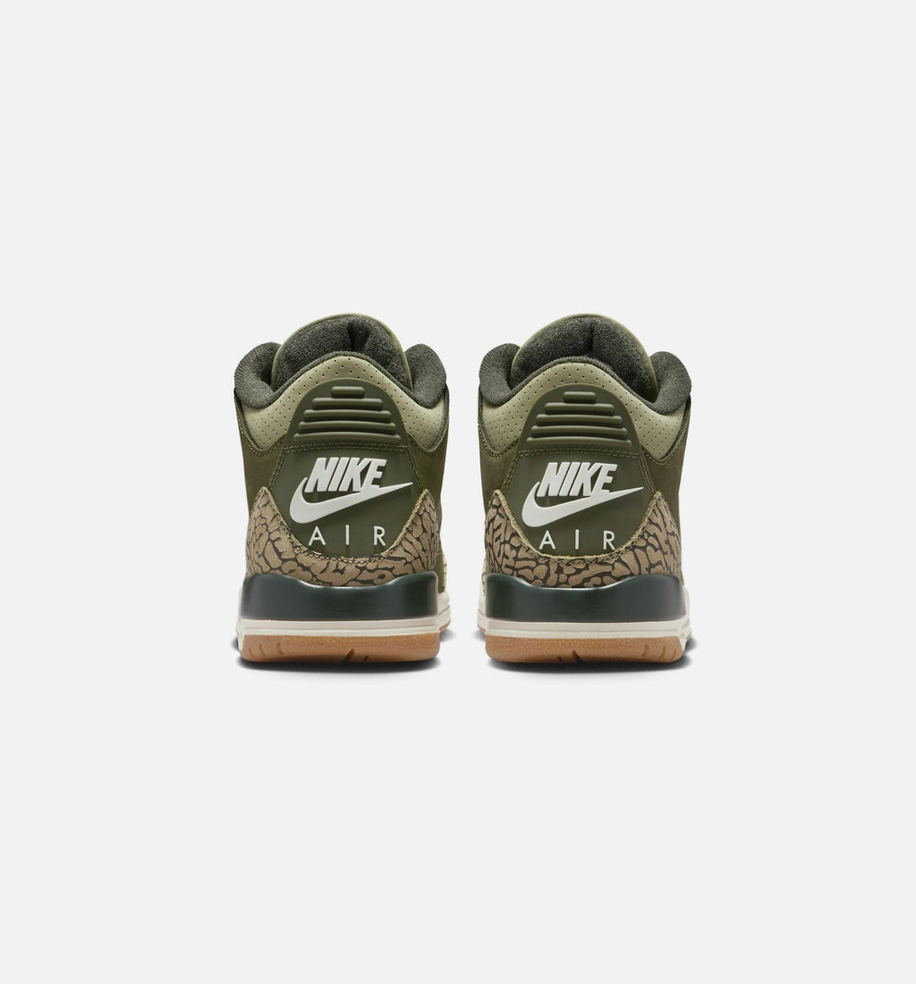 Air Jordan 3 Retro Grade School Sneakers - Medium Olive/Sequoia/Sail