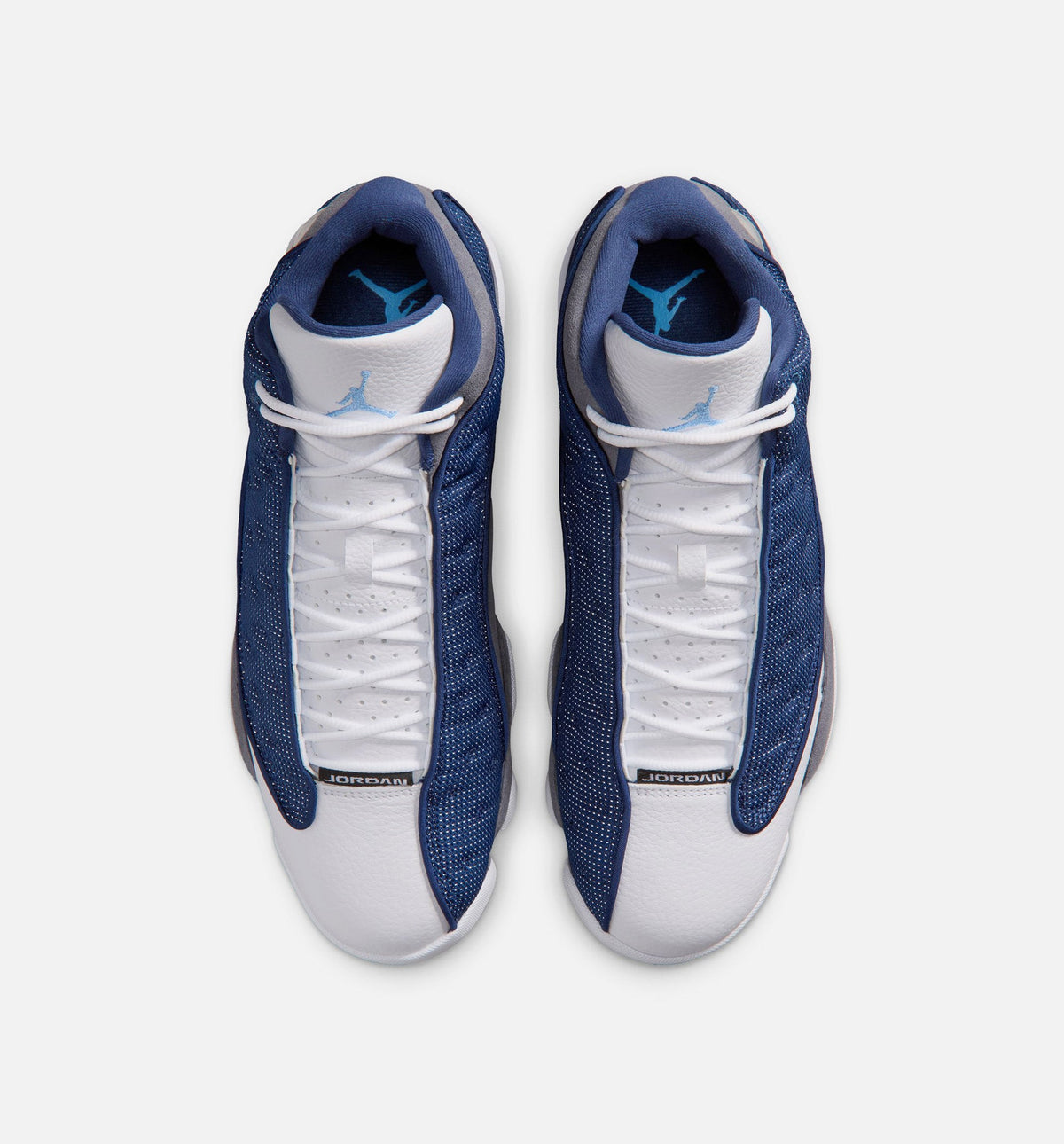 Air Jordan 13 Retro Navy and Flint Grey Men's Sneakers - University Blue/White