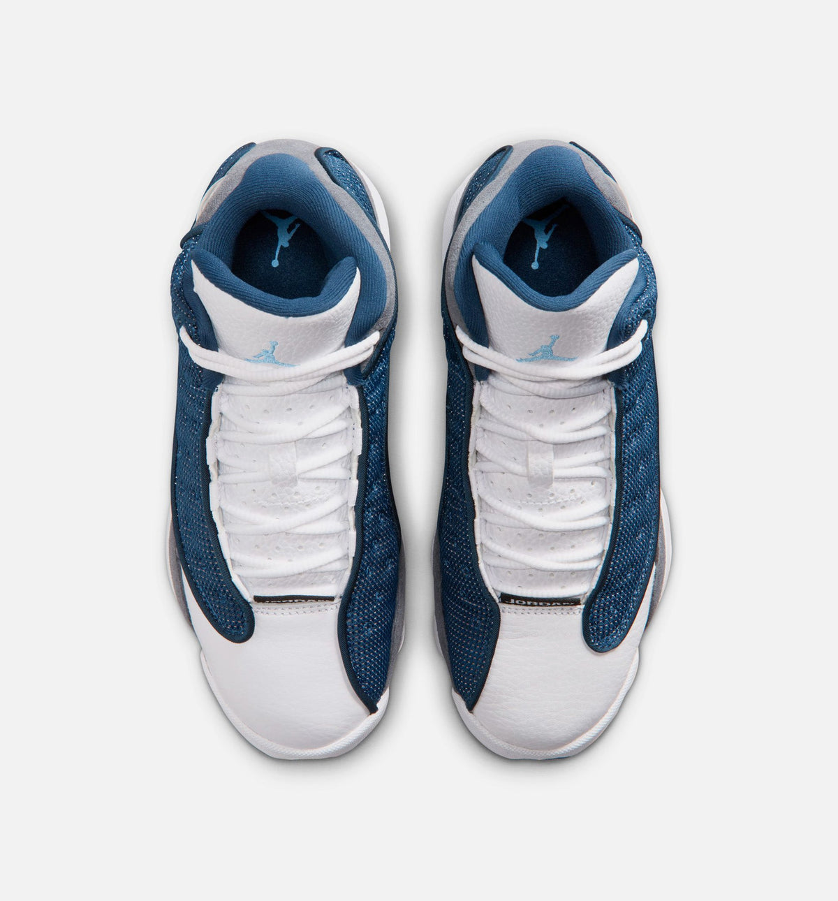 Air Jordan 13 Retro Navy and Flint Grey Grade School Sneakers - University Blue/White