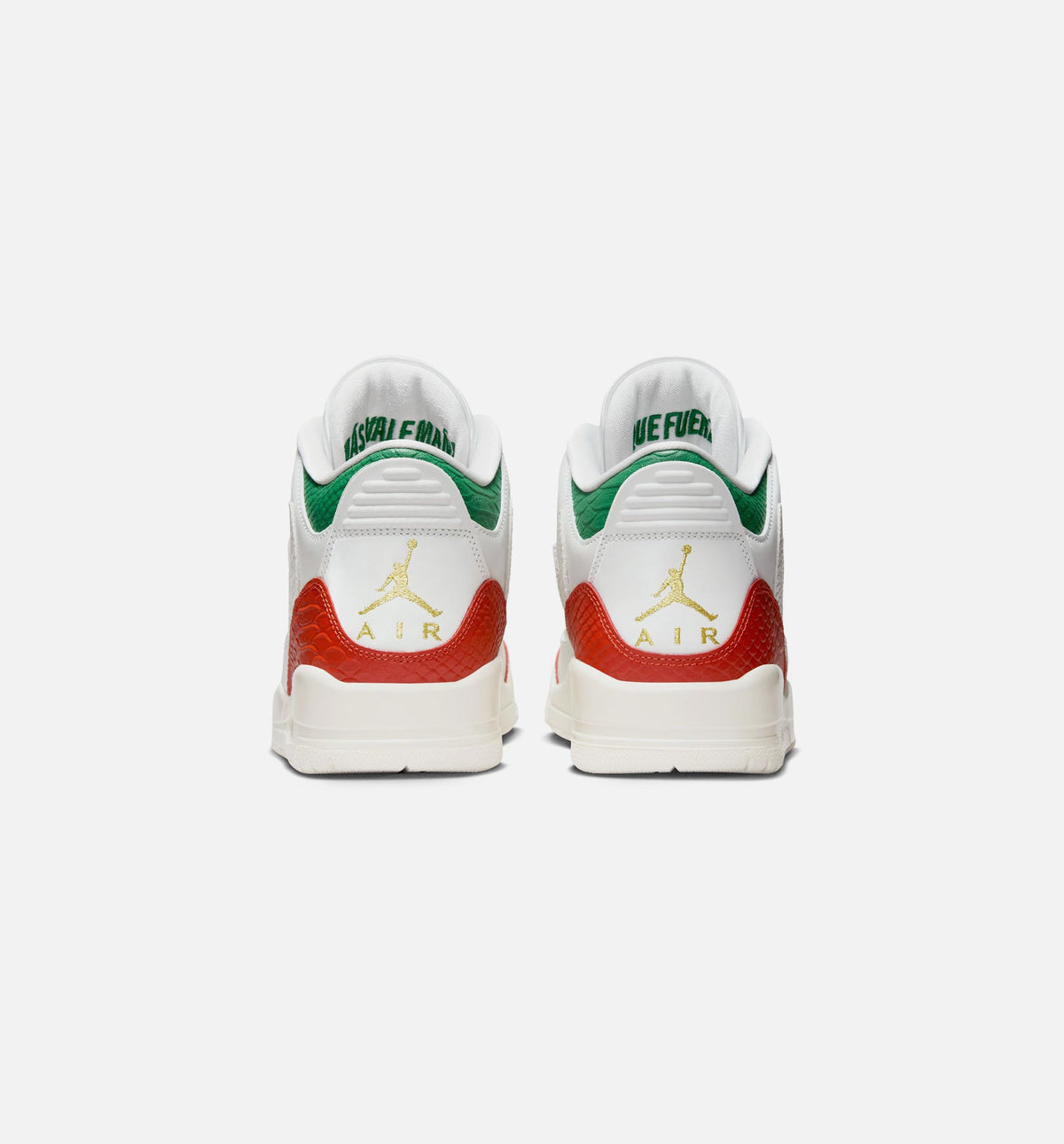 Air Jordan 3 Retro El Vuelo Men's Sneakers - Summit White/Pine Green/Dragon Red