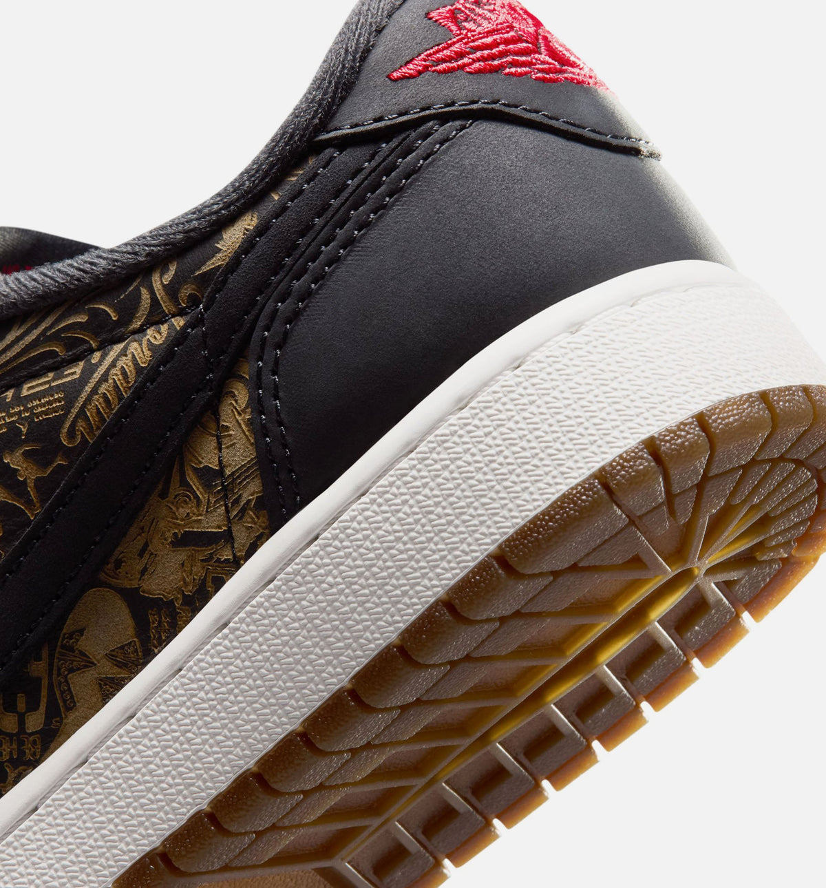 Air Jordan 1 Retro Low OG Laser Grade School Sneakers - Black/Varsity Red/Summit White