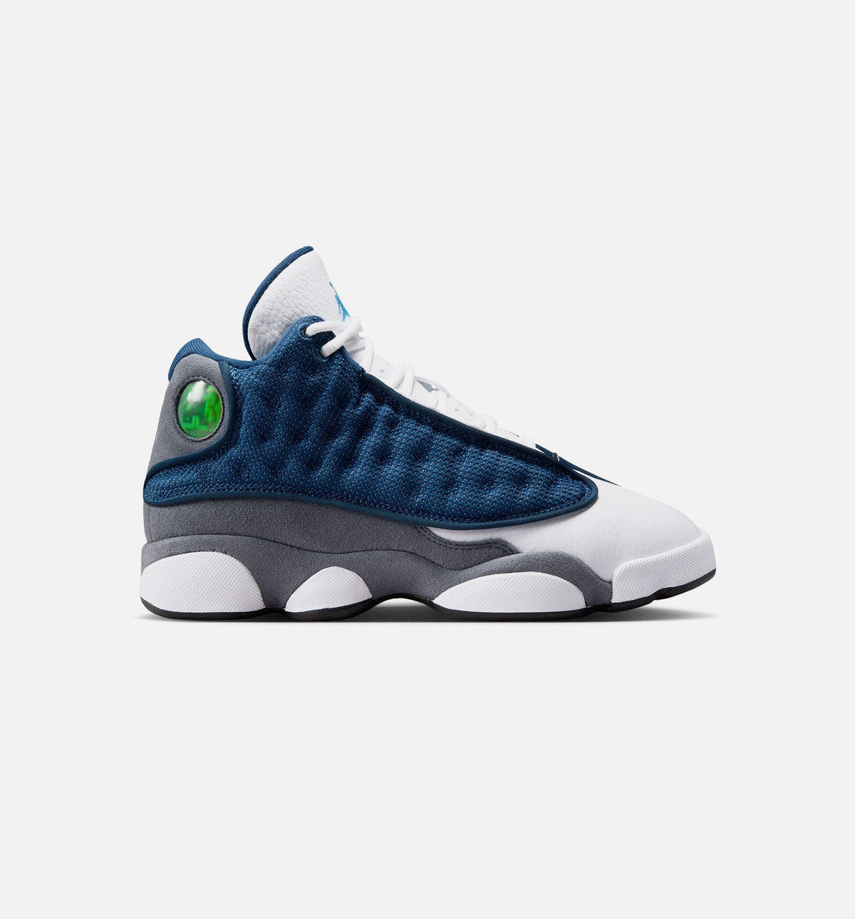 Air Jordan 13 Retro Navy and Flint Grey Grade School Sneakers - University Blue/White