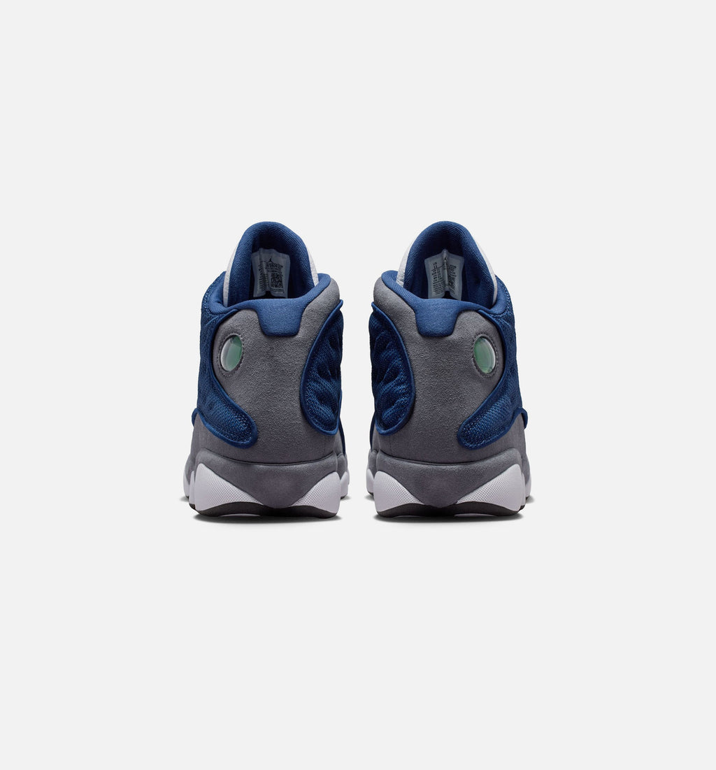 Air Jordan 13 Retro Navy and Flint Grey Men's Sneakers - University Blue/White