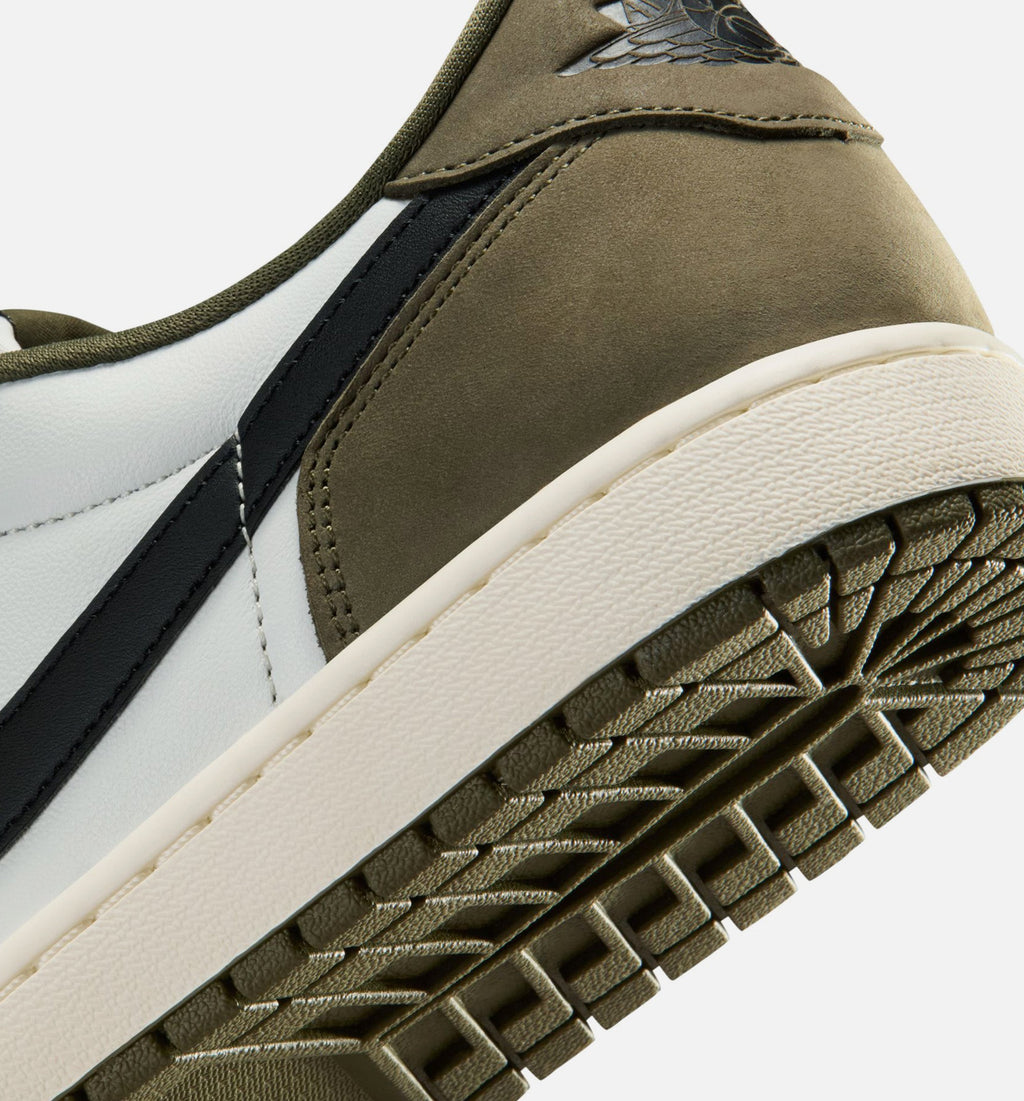 Air Jordan 1 Low OG Men's Sneakers - Medium Olive/Black/Summit White/Sail