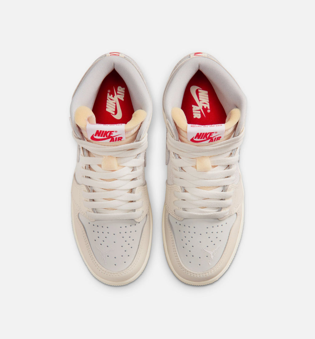 Air Jordan 1 Retro High OG Grade School Sneakers - Sail/University Red