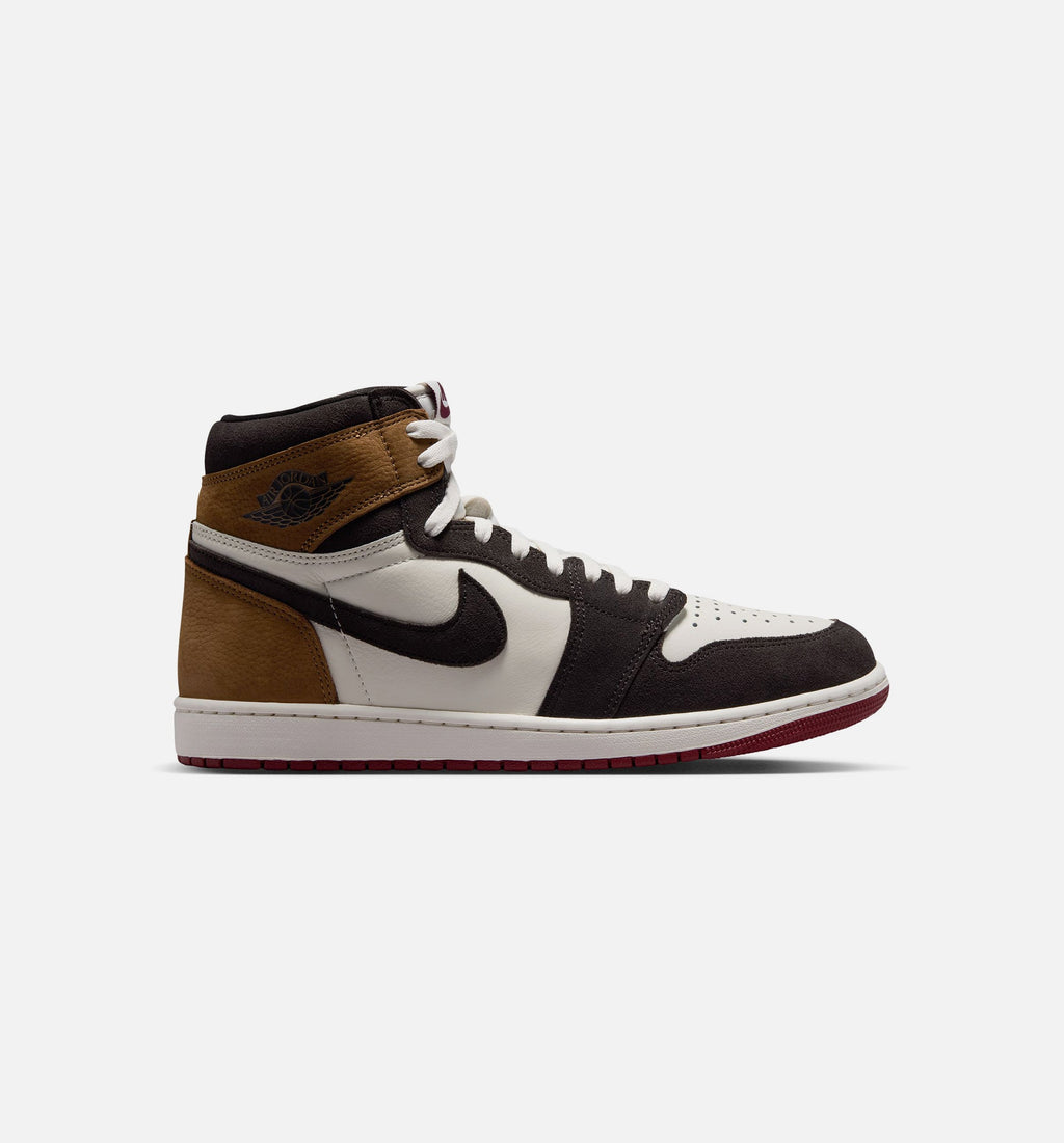 Air Jordan 1 Retro High OG Love Letter Men's Sneakers - Shadow Brown/Team Red