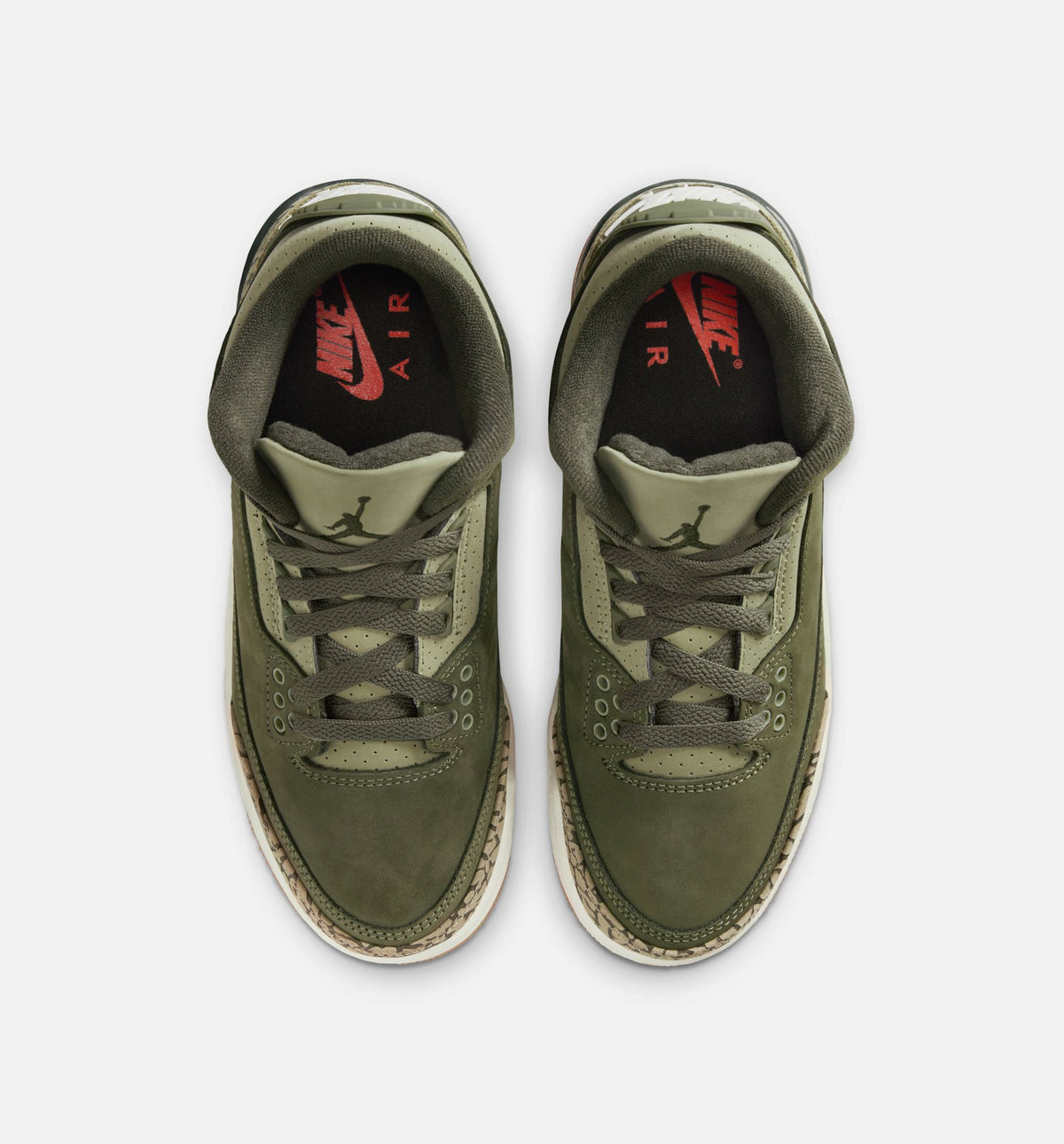 Air Jordan 3 Retro Grade School Sneakers - Medium Olive/Sequoia/Sail