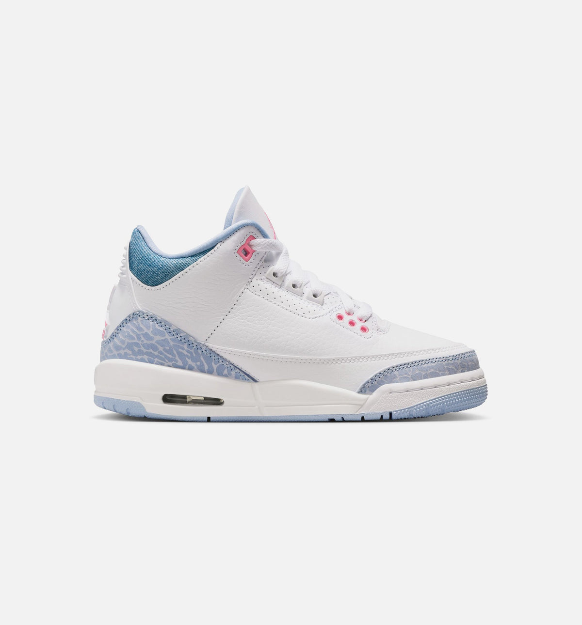 Air Jordan 3 Retro Cobalt Bliss Grade School Sneakers - White/Cobalt Bliss/Pink Glow